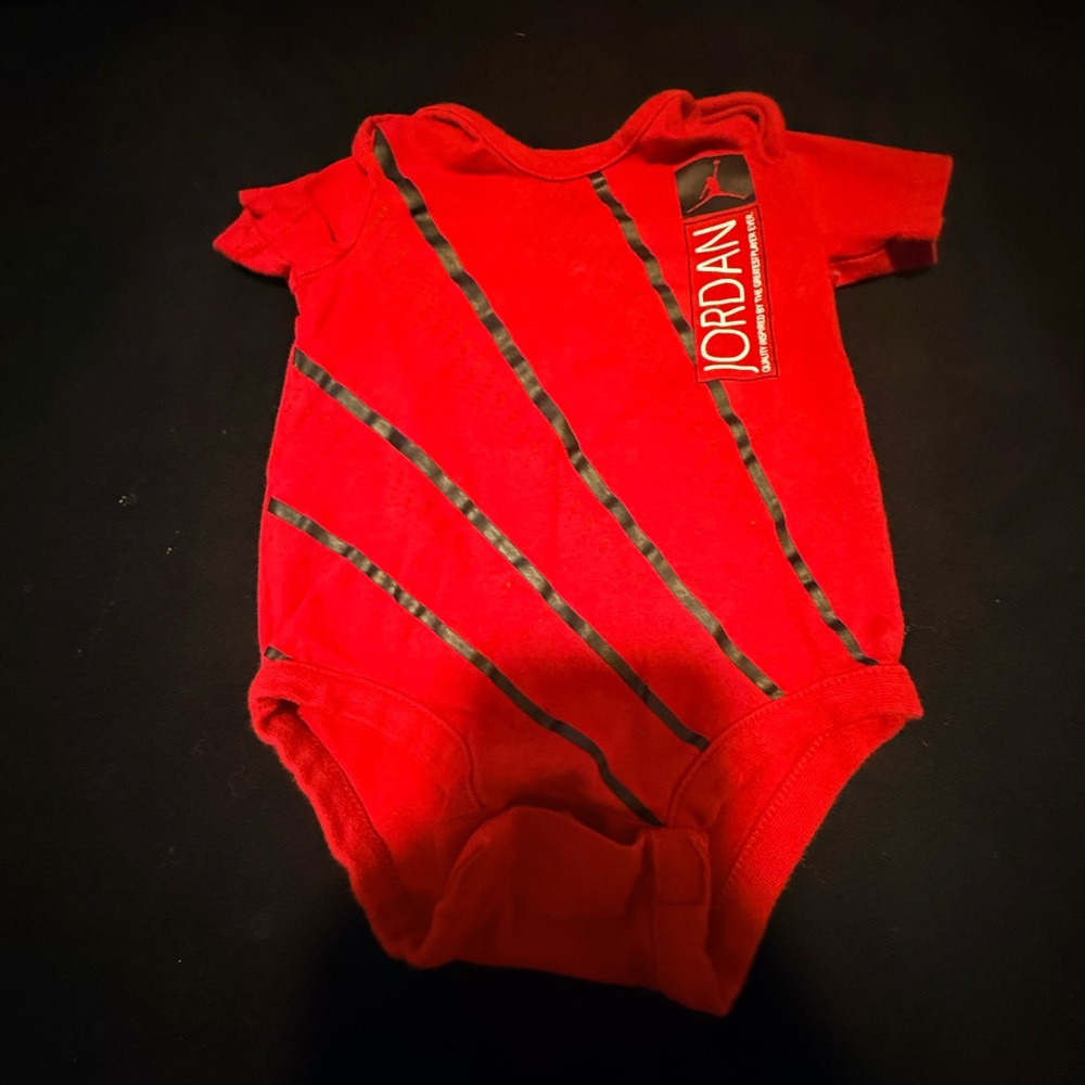 Jordan Vibrant Red Baby Bodysuit